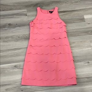 White House Black Market Scalloped Pink Dress